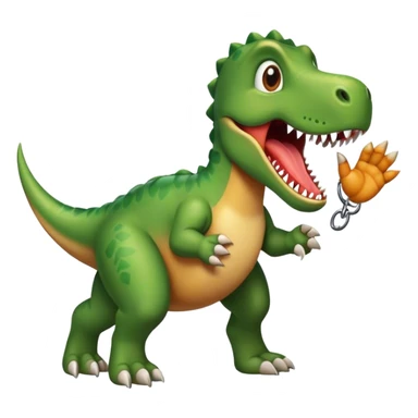 Perro con manos de dinosaurio y nariz de cotorro  sticker