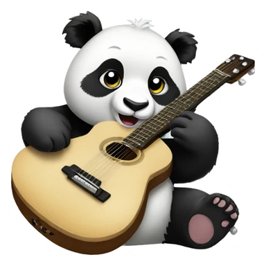 Panda with gitar sticker