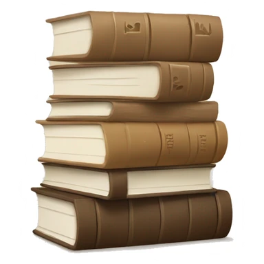 a beige stack of books sticker