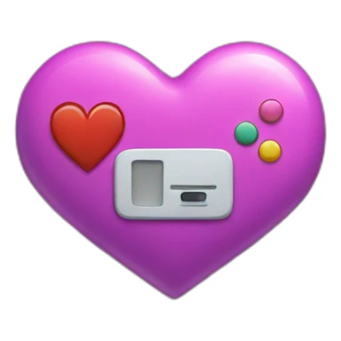 video game heart sticker