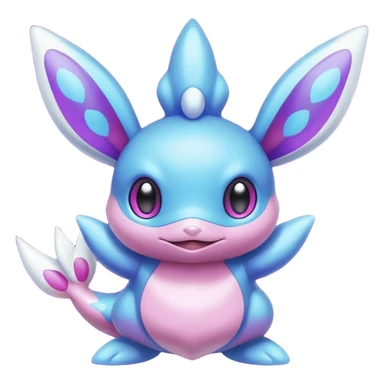 Purple Bioluminescent Menacing Mudkip-Sylveon-fusion sticker