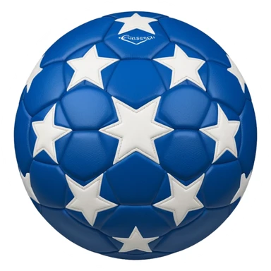 blue stars champions league soccer ball sticker