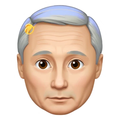 Vladimir putin with gray hair  sticker