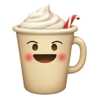 Christmas drink in a cup asthetic beige sticker