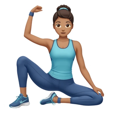 mulher alongando sticker