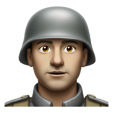 photorealistic 30 years old german soldier the middle of the XX century gray uniform detailed face with wrinkles, closed mouth, small eyes  sticker