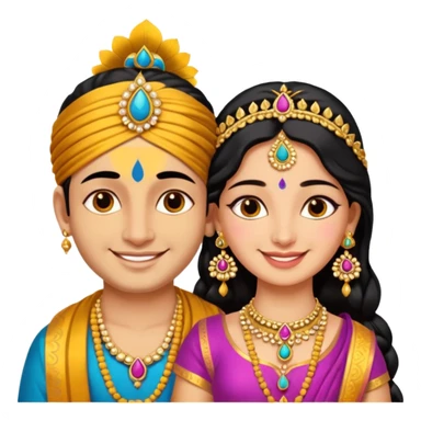 Krishna and Radha sticker