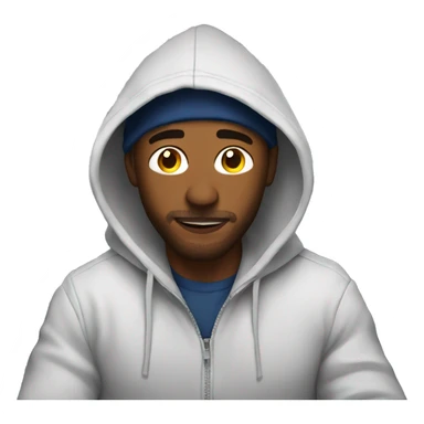 Man, flying on an airplane wearing a hoodie sticker