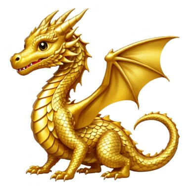 small gold dragon sticker