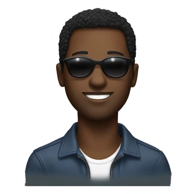 Gay black man with sunglasses sticker