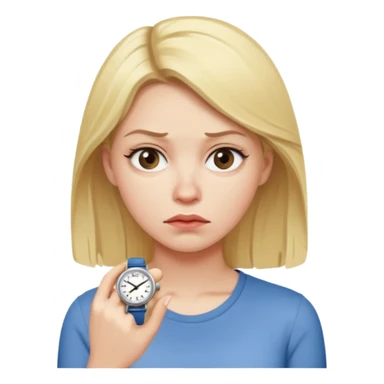 hot blonde always late sticker