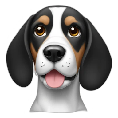 Black and white Beagle sticker