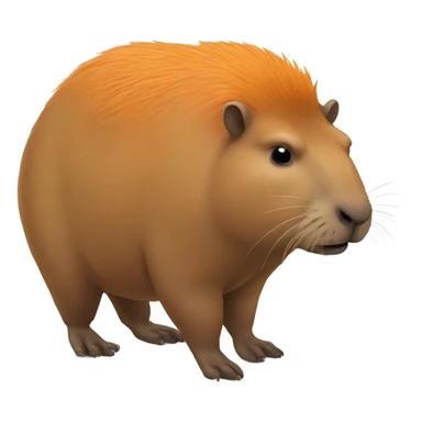 capybara avec une orange sticker