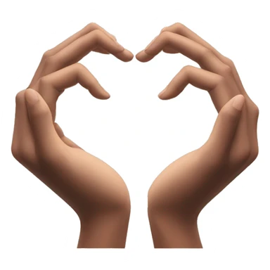 Heart hands that Make a circle instead of a heart sticker