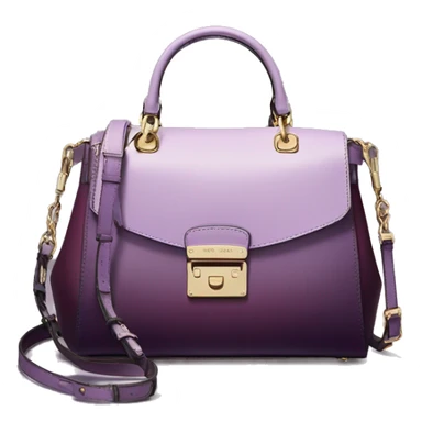 Realistic isolated lavender to dark plum ombre Michael Kors satchel purse.  sticker