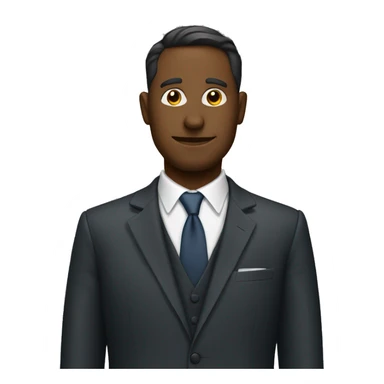 Man in suit with spade sticker