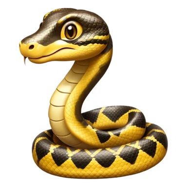 cinematic-cute-anaconda-portrait-emoji,-head-tilted-playfully-and-inquisitively,-with-a-sleek,-shimmering-body-adorned-with-detailed-scale-sriped patterns-and-round,-sparkling-eyes-full-of-wonder,-simplified-yet-irresistibly-adorable-features sticker