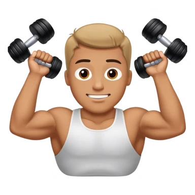 guy lying dumbbell pec sticker