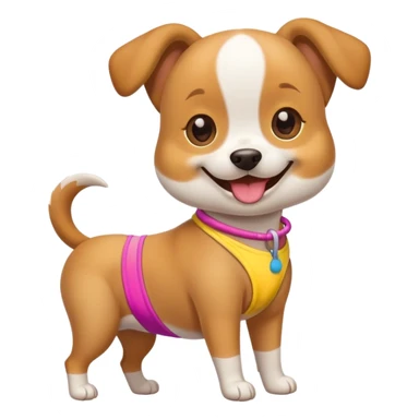 dog wearing a bikini sticker