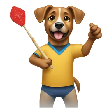 Dog playing darts  sticker