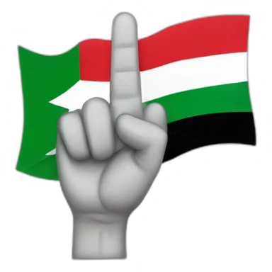 Palestine Flag with a Peace Fingers sticker