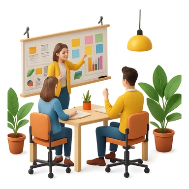 Add colorful sticky notes to the whiteboard in skeuomorphism style with a transparent background. The style should reflect skeuomorphism icon style with realistic shading and depth, maintaining the transparent background as requested. sticker