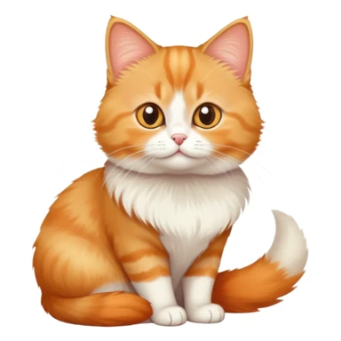 Orange munchkin cat sitting sticker