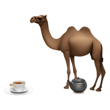Desert session with tea and camel sticker