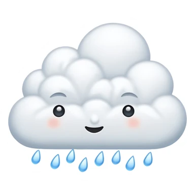 a simpel and real cloud that is snowing  sticker