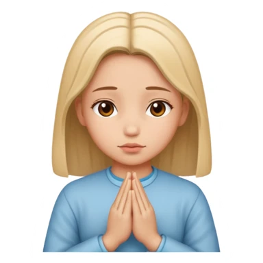 Pray girl sticker