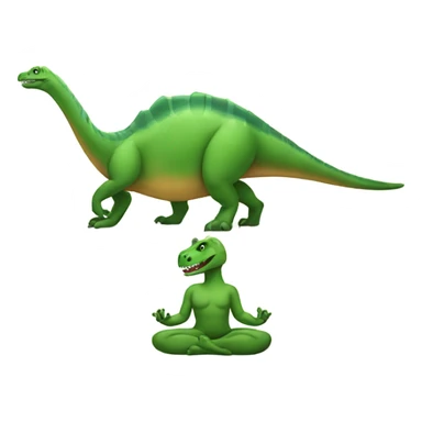 dinosaur doing yoga sticker