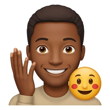Black dude doing a 🫡 emoji  sticker