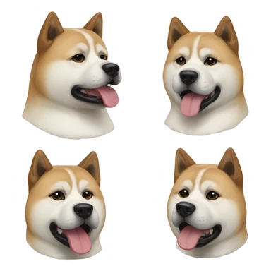 american akita emoji pack sticker