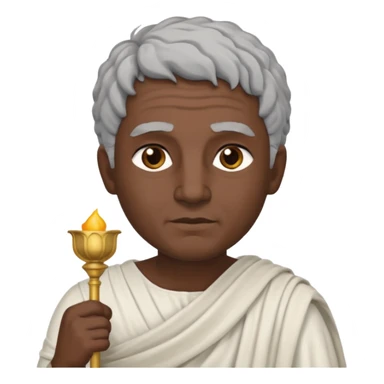 ancient greek writer with dark skin and grey hair sticker