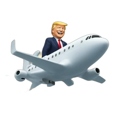 Trump flying over sea sticker
