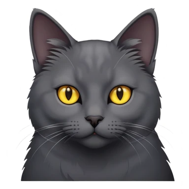 Cat dark grey eyes yellow  sticker