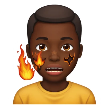 her mouth was burned from eating peppers sticker