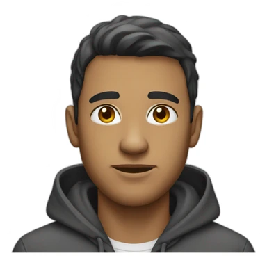 a man wearing a hoodie  sticker