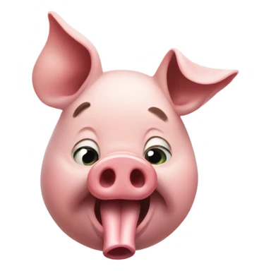 A pig honking a horn  sticker