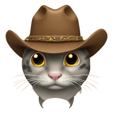 Catfish in a cowboy hat sticker
