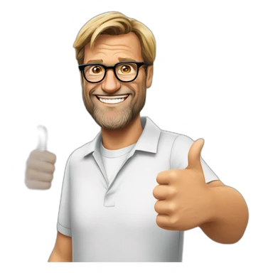 jurgen klopp thumbs up sticker
