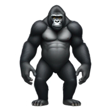 A gorilla with two arms no legs saying hi sticker