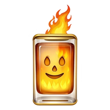Bar of gold on fire  sticker