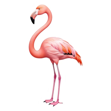 flamingo standing on one leg sticker