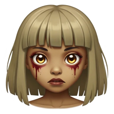 Zumbi girl with bangs  sticker