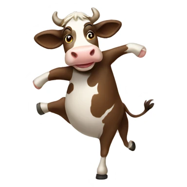 Dancing cow sticker