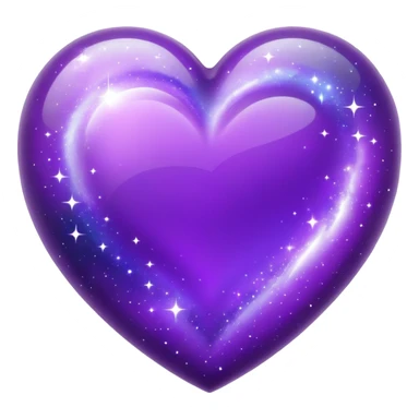 Purple heart with galaxy pattern for 'Euphoria' by BTS sticker