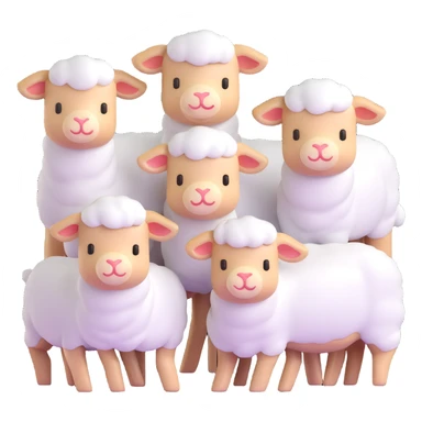 group of lambs sticker