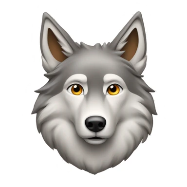 Loup affamé devant un abricot  sticker