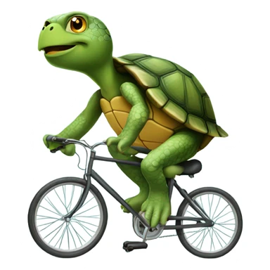 turtle on bicycle sticker